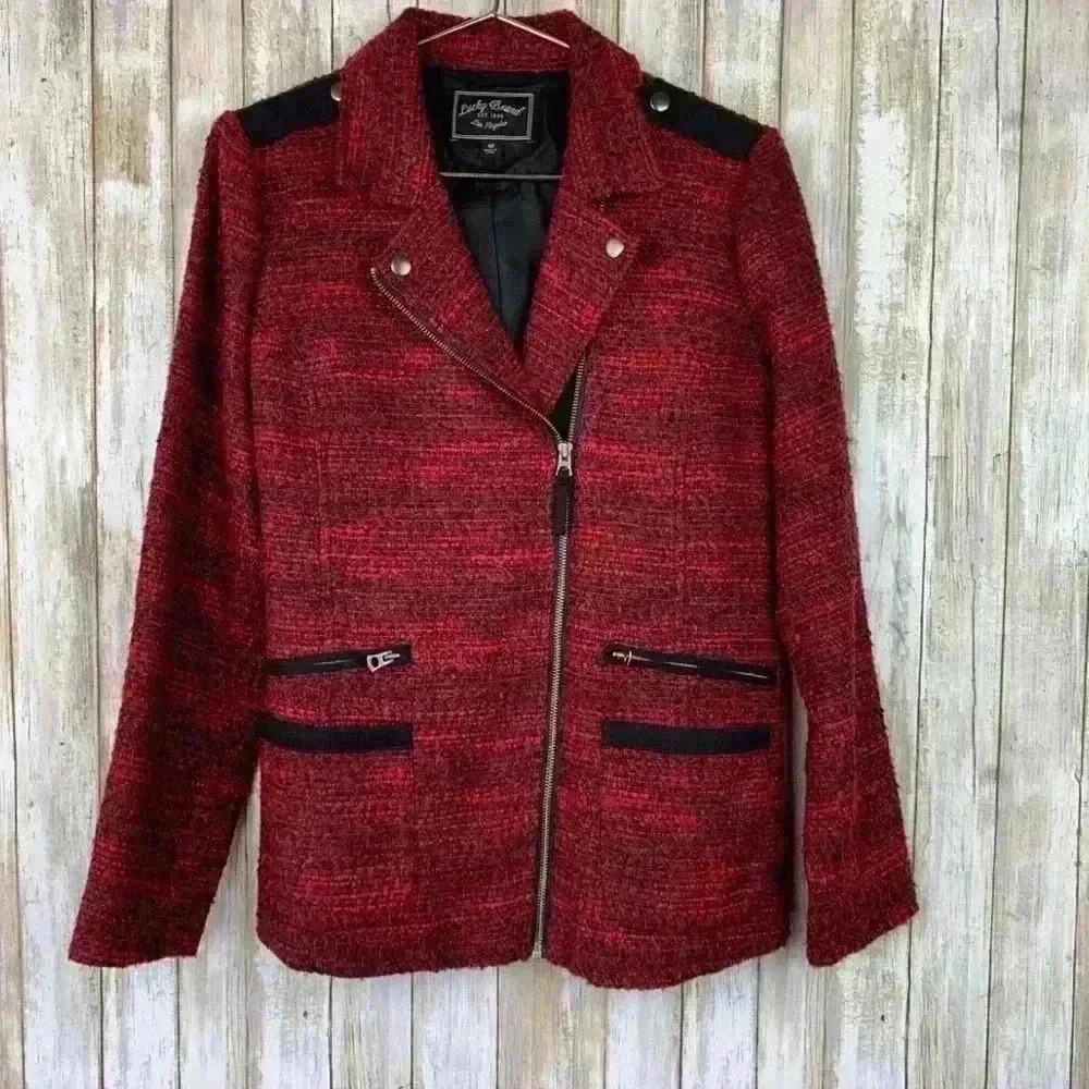 Size medium lucky brand‎ moto zippered jacket